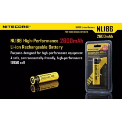 Nitecore 18650 Li-ion Battery (2600mAh) NL1826 -Nitecore 0 264