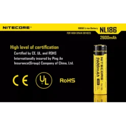 Nitecore 18650 Li-ion Battery (2600mAh) NL1826 -Nitecore 6 154