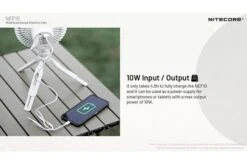 Nitecore NEF10 Portable Fan, Grey, With Powerbank And Lamp 6 Nitecore NEF10 Portable Fan, Grey, With Powerbank And Lamp -Nitecore NCENF1 03 nitecore