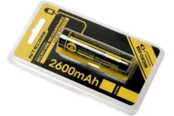 NiteCore NL1826R Micro-USB Rechargeable 18650 Li-ion Battery, 2600mAh