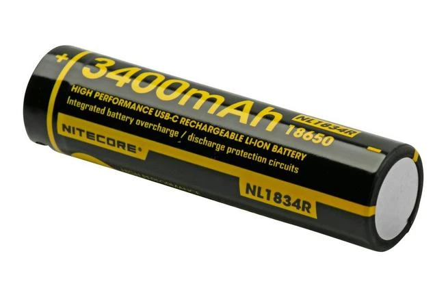 Nitecore NL1834R USB-C 18650-battery With Usb-c Port, 3400 MAh 2 Nitecore NL1834R USB-C 18650-battery With Usb-c Port, 3400 MAh - Image 2
