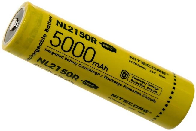 NiteCore NL2150R 21700 Battery With Usb-c-port, 5000 MAh 1 NiteCore NL2150R 21700 Battery With Usb-c-port, 5000 MAh