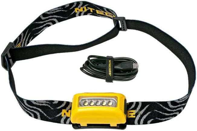 NiteCore NU10 Lightweight Rechargeable Head Torch, Yellow 6 NiteCore NU10 Lightweight Rechargeable Head Torch, Yellow - Image 6