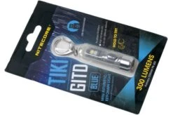 Nitecore TIKI Glow In The Dark Rechargeable Keychain Flashlight, 300 Lumens, Blue -Nitecore NCTIKIGITDBLUE 06 nitecore