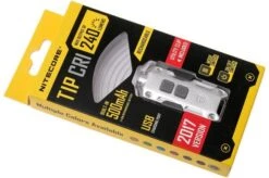 Nitecore TIP CRI Silver Rechargeable Keychain Flashlight, Silver -Nitecore NCTIP2017 CRI SV 07 nitecore nctip2017 cri sv 07