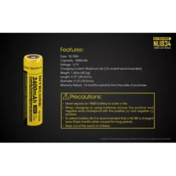 Nitecore 18650 Li-ion Battery (3400mAh) NL1834 -Nitecore NL1834 7