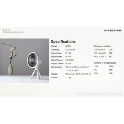 Nitecore NEF10 Electric Fan -Nitecore Nitecore NEF10 9