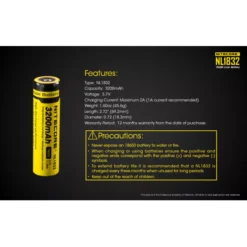 Nitecore 18650 Li-ion Battery (3200mAh) NL1832 -Nitecore Nitecore NL1832 7