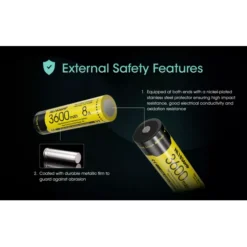 Nitecore 18650 Li-ion Battery (3600mAh) NL1836HP -Nitecore Nitecore NL1836HP 6