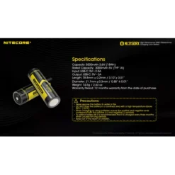 Nitecore 21700 NL2150RX Bidirectional Charging Li-ion Battery (5000mAh) -Nitecore Nitecore NL2150RX 10