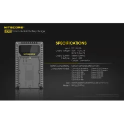 Nitecore UCN3 Canon Camera Charger -Nitecore Nitecore UCN3 11
