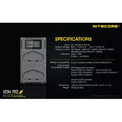 Nitecore UCN4 Pro Canon Camera Charger -Nitecore Nitecore UCN4 Pro 11