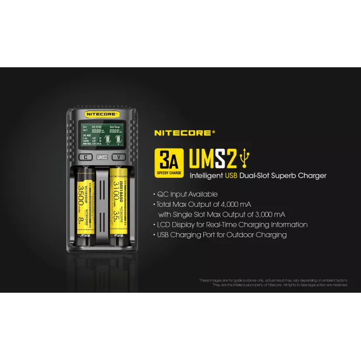 Nitecore UMS2 Charger 2 Nitecore UMS2 Charger - Image 2