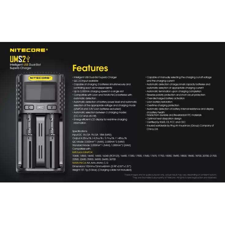 Nitecore UMS2 Charger 12 Nitecore UMS2 Charger - Image 12