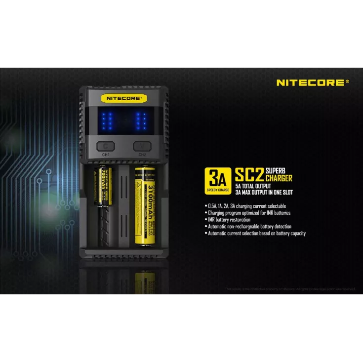 Nitecore SC2 Charger 2 Nitecore SC2 Charger - Image 2