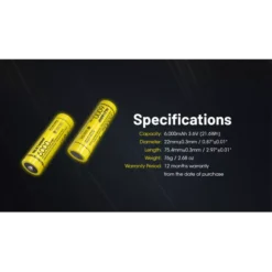 Nitecore 21700 NL2160HP Li-ion High Performance (6000mAh) Battery -Nitecore nitecore nl2160hp 10